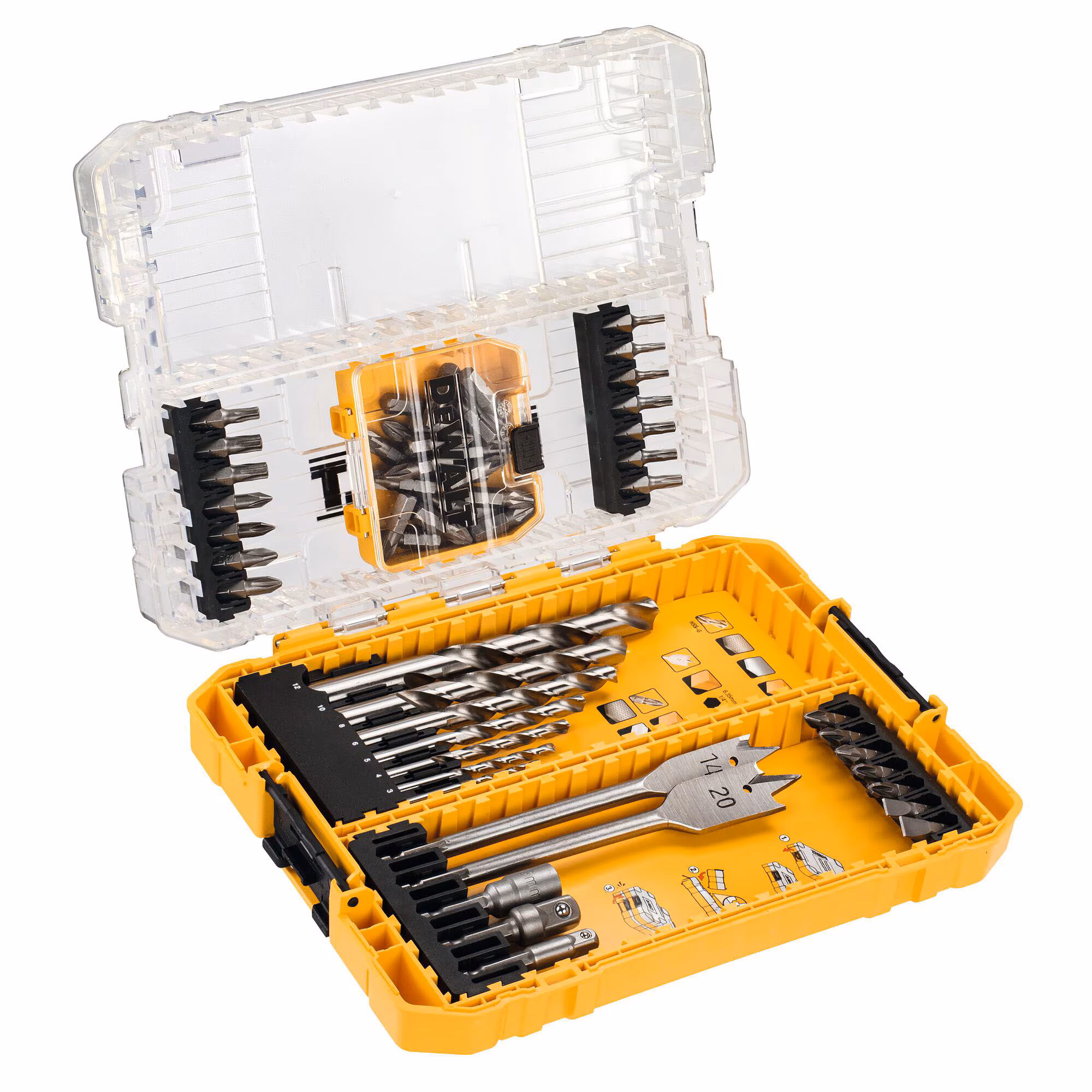 Kjøp Dewalt Borr- och bitssats HSS-G, DT70757-QZ, 55 delar