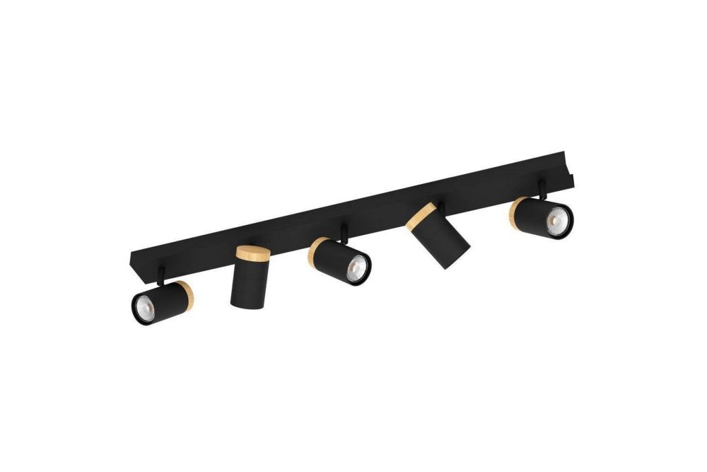 LED-spotlight Eglo Cartagena Svart/Trä 5 Lampor