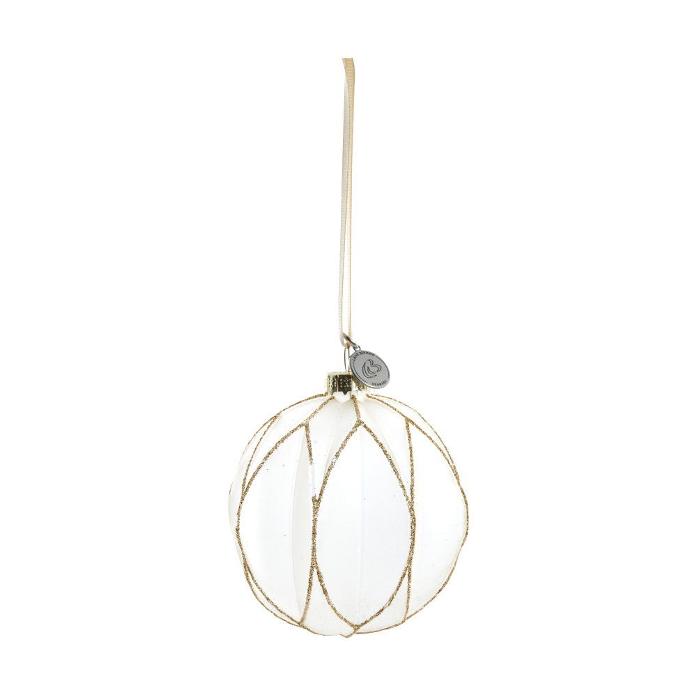 Navina julgranskula Ø8 cm, White-Light gold