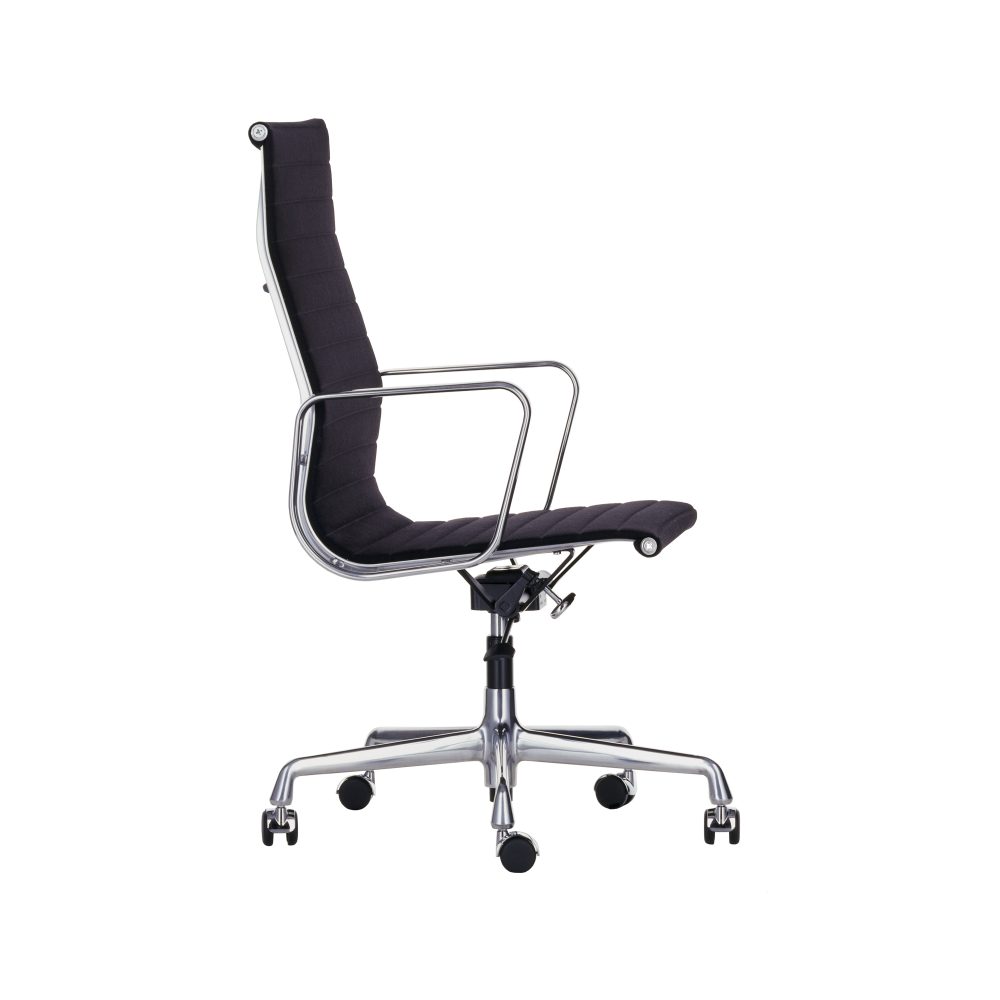 EA 119 kontorsstol polerad aluminium, Hopsak nero
