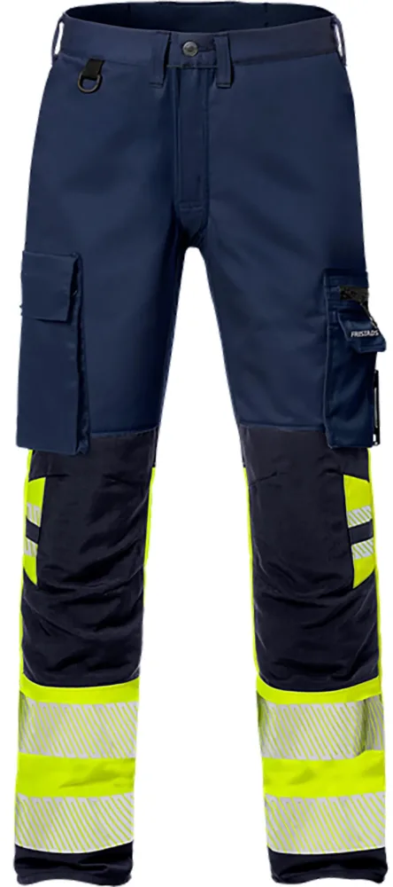 Fristads 2705 PLU Arbetsbyxa varselgul/marinblå D92