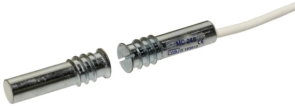 Alarmtech MC 255-P1K Magnetkontakt 2 m kabel motstånd 1,0K ohm