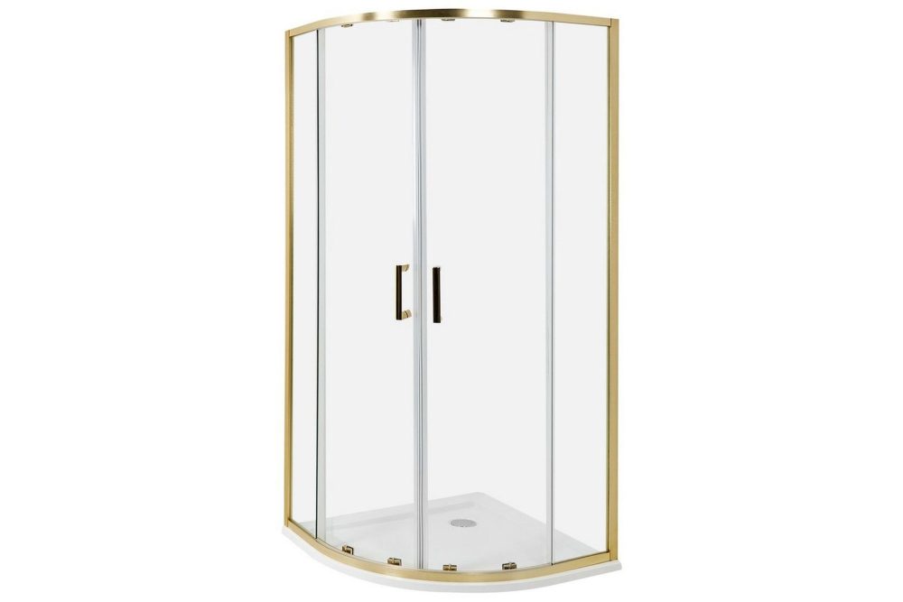 Duschväggar Jukatan Transparent/guld, 90x90x185 cm