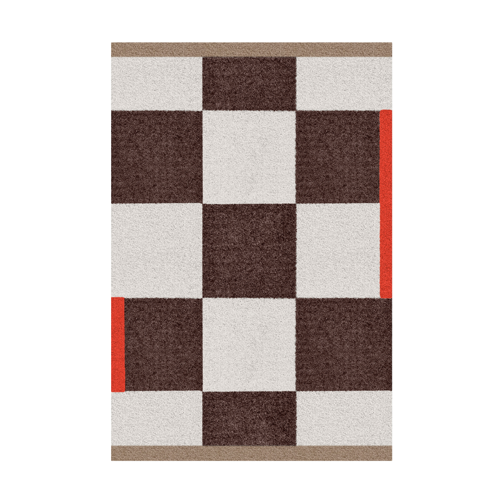 Square all-round matta small, Brown