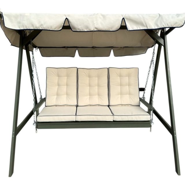 Landet Hammock Gungsoffa med tak i akacia trä inklusive dynor 195x125x159