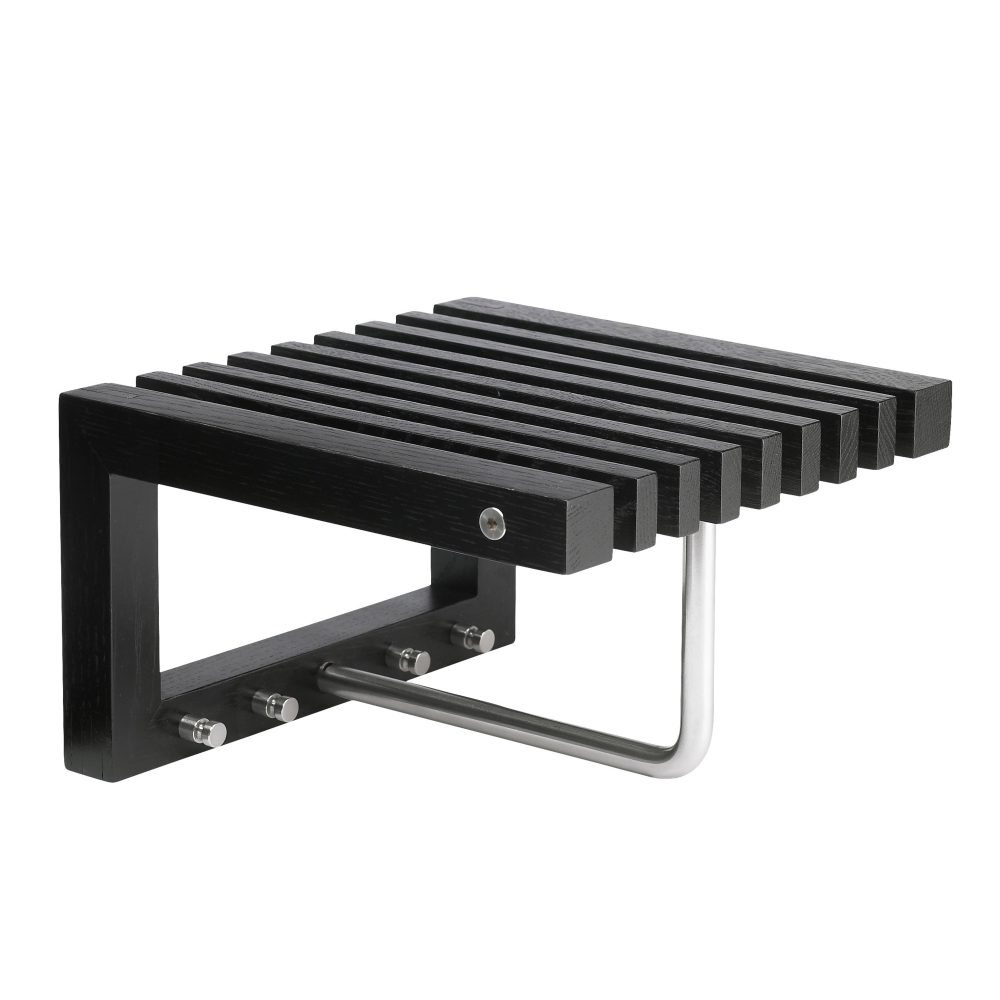 Cutter hatthylla mini, Svartlackerad ek