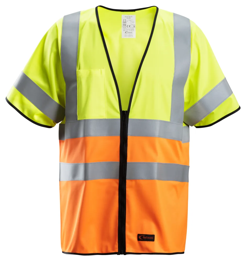Snickers Workwear 4361-6655 Varselväst gul/orange, flamskydd XXL
