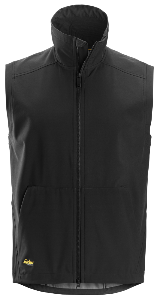 SOFTSHELLVÄST SNICKERS WORKWEAR 4505 SVART L, VINDTÄT