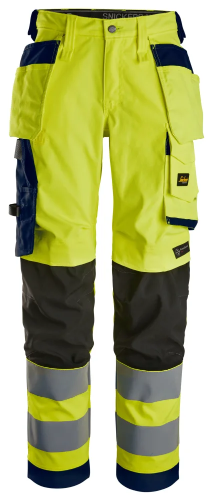 Snickers Workwear 6743 Arbetsbyxa gul, varsel 19