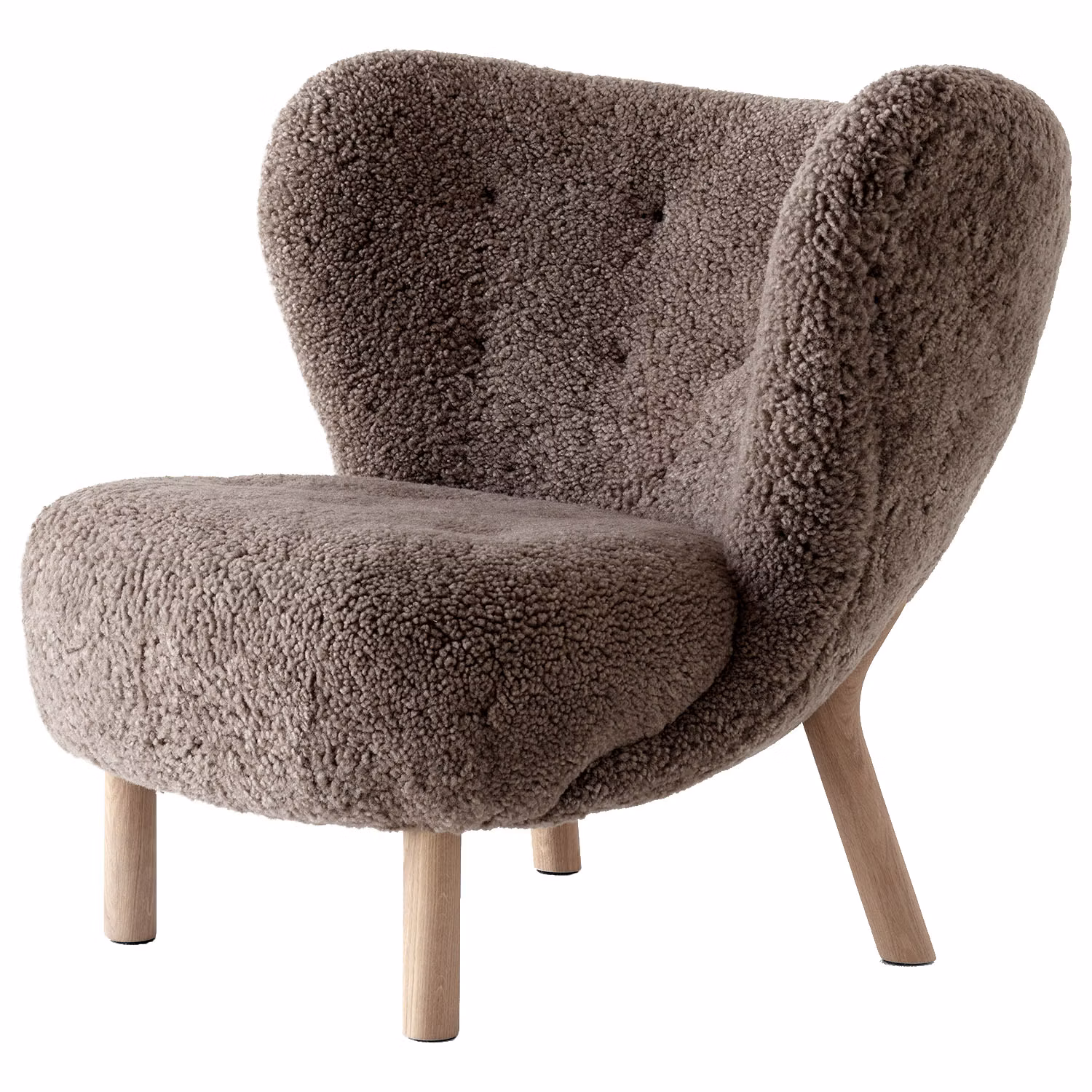 Lilla Petra VB1 Loungestol, Fårskinn Sahara / Oljad Ek