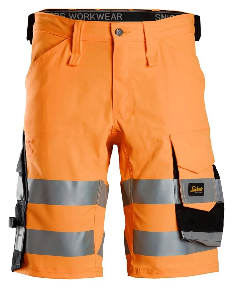 Snickers Workwear 6136 Shorts varsel, orange/svart 46