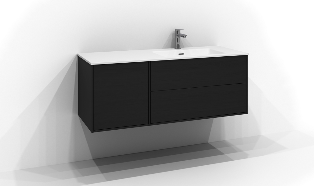 TVÄTTSTÄLLSSKÅP SVEDBERGS EPOS PLAN SVART ASK 2+1L HÖ 120X45X45CM