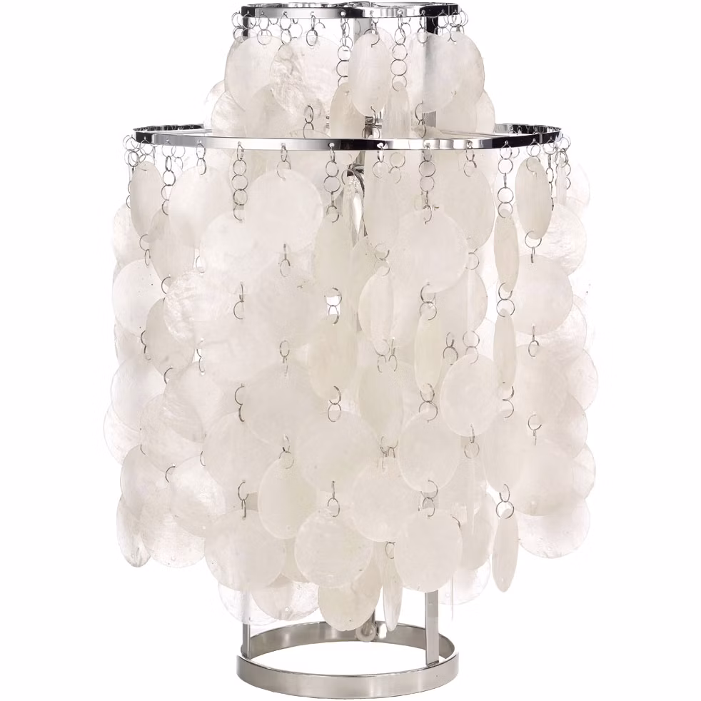 FUN 2TM Bordslampa, Krom / Seashell