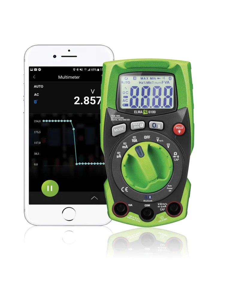 Elma 6100EVSE Multimeter med BT och CP EVSE-avläsning