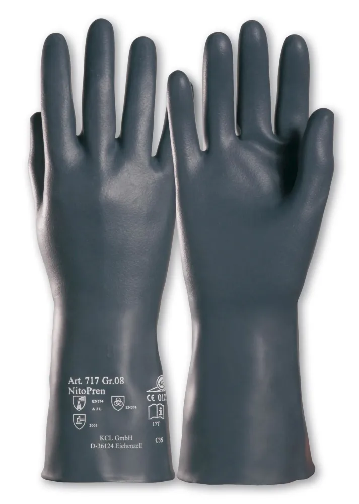 Honeywell Nitopren 717 Kemskyddshandske flossad nitopren 11