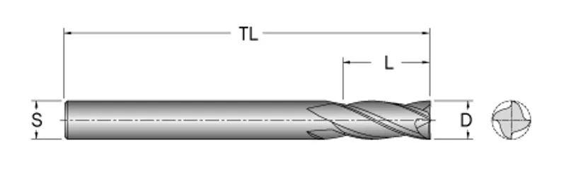 Cobolt Spiralfräs D=6 L=19 TL=76 S=6