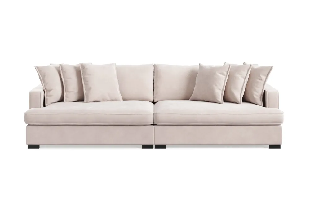 Rossita Lyx 4-sits Extra djup Sammetsoffa