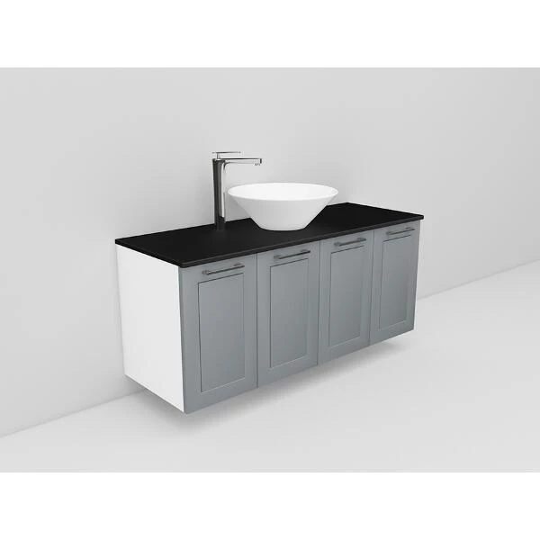 Badrumsmöbel Flexline Modell 126 120cm, Vit, Grå, Ram | Stuvbutiken - Bild 2