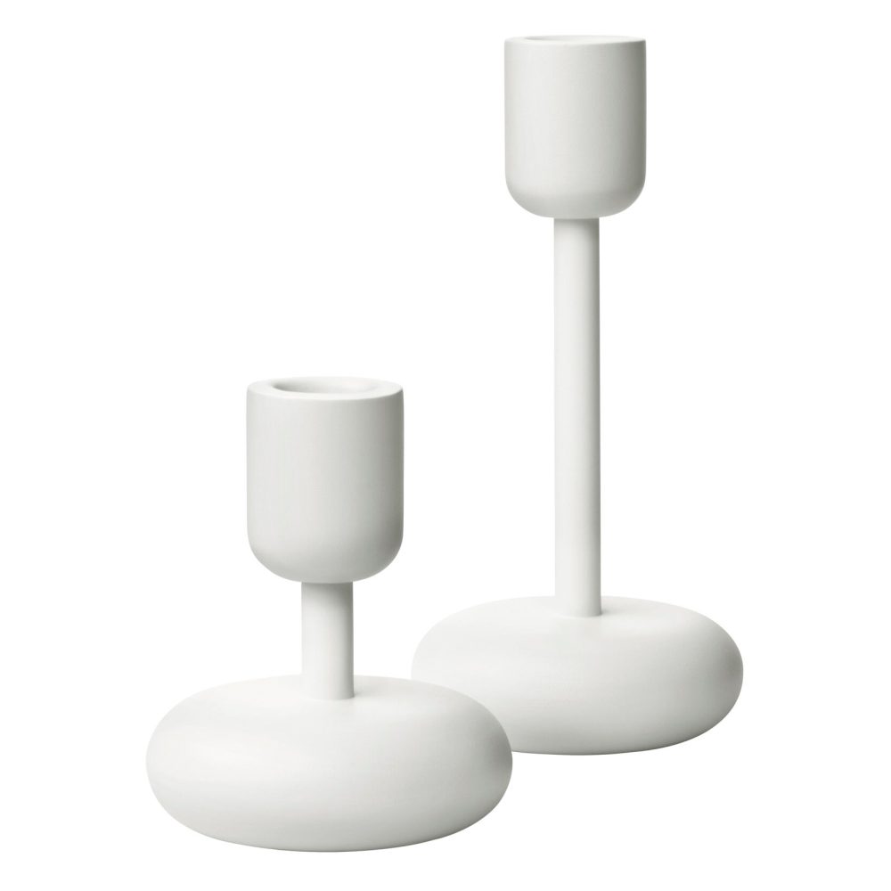 Nappula ljusstake set, Vit